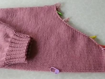 分享 袖子从上往下织的过程