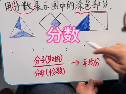 用分数表示几分之几#三年级数学 #小学数学 #分数 #分数的认识 #思维训练