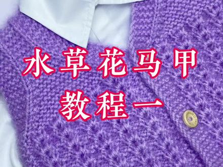 水草花马甲视频教程一#手工编织零基础教学 #每天分享制作过程 #秋冬新款