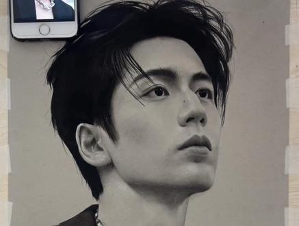 画张凌赫的完整过程 #张凌赫