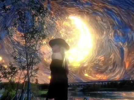 热门的梵高星空转场/#剪辑教程 #梵高星空 #aning剪映驿站