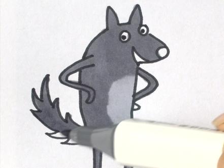 现在的小朋友们还知道大灰狼和小红帽的故事么 #画画 #简笔画