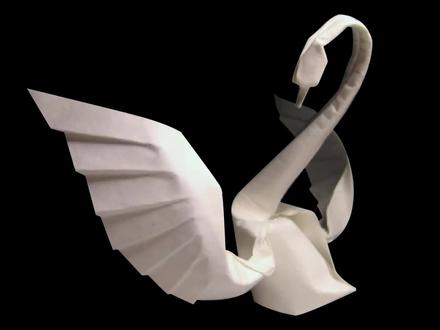立体折纸之美丽的白天鹅,高冷的鹅鹅鹅