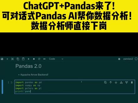 ChatGPT+Pandas来了!可对话式Pandas AI帮你数据分析!数据分析师直接下岗#人工智能 #chatgpt #数据分析 #pandas