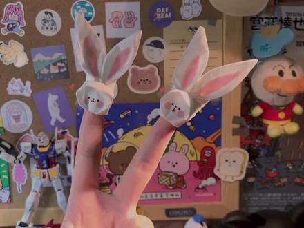 #纸巾 纸巾兔兔的简笔画教程~@抖音小助手