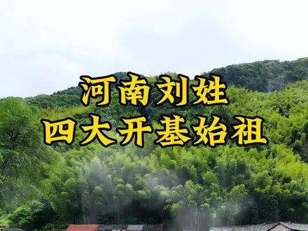 河南刘姓四大开基始祖#刘氏家族#历史#文化#河南