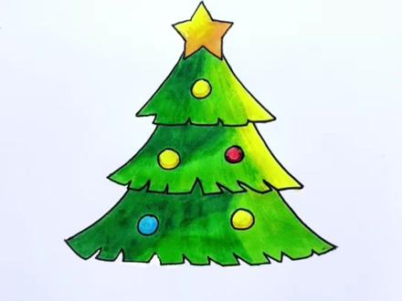 恭喜你学会了画「圣诞树」 表情包🎄#简笔画#画画#绘画 #一起学画画 #一学就会系列