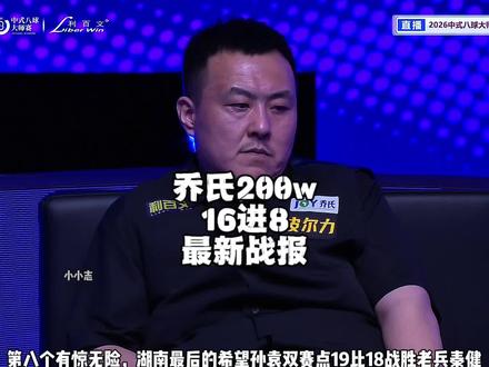 乔氏两百万八强真神全部出炉,谁会是最后的冠军赢家#乔氏中式台球 #郑宇伯 #张堃鹏 #张泰艺 #孔德京