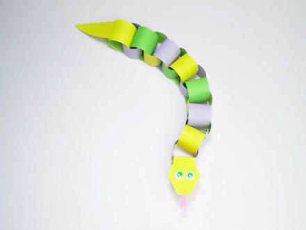 曾经大火的折纸蛇,教程来了,有趣又简单#折纸 #亲子