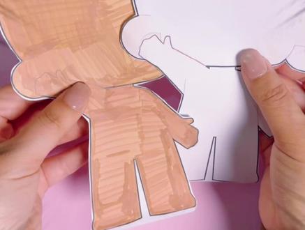 一起来打扮光头娃娃#手工 #绘画 #DIY