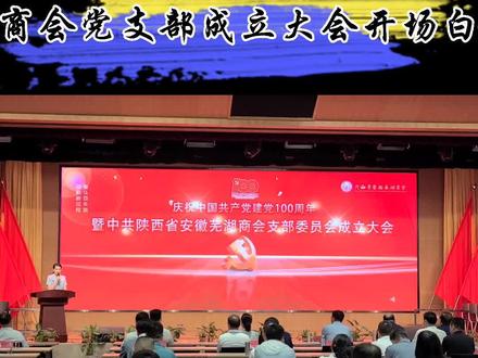 #主持人 #抖音小助手 #陕西 #商会 #党支部 成立大会#开场白 应大家的喜欢更新送上#安徽 #芜湖 #活动现场