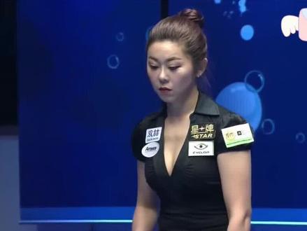 金佳映与陈思明的巅峰对决,一杆完美的防守成就一局完美的清台! #九球 #斯诺克 #金佳映