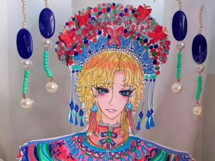 快看呀!时空中的绘旅人——罗夏穿越到京剧里了!小机关不仅好看还可以让他的眼睛动起来!#又简单又好看的画 #创作者中心 #创作灵感 #京剧#时空中的绘旅人罗夏