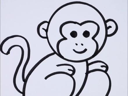 猴子简笔画来了#简笔画 #一学就会的简笔画