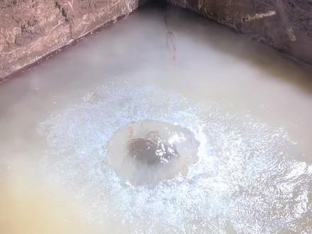 贾鲁河温泉最新进展 房子以拆,大家可以更好的观看泉眼,这泉水也太清澈了吧,#真实户外 #贾鲁河 #拍摄现场直击