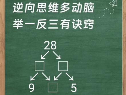 逆向思维多动脑,举一反三有诀窍#小学数学 #数学思维 #每日学习一点点 #每天跟我涨知识 #学霸秘籍