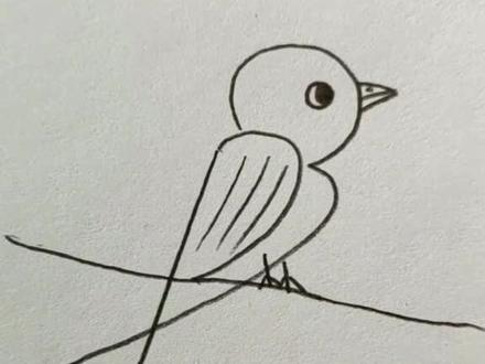 用123画站在枝头的小燕子