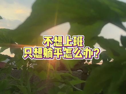 生活没了欲望,不想上班,只想躺平怎么办?#有梦有方向 #中视屏伙伴合作计划