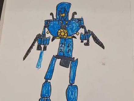 最近大宝迷上机甲,回家就画,画好了自己拍的视频让我发到抖音上,嘚瑟😂👍#乱涂乱画系列 #环太平洋#机甲