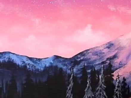 夏夜,谁会陪你看满天星辉#零基础学画画 #丙烯手绘 #画画