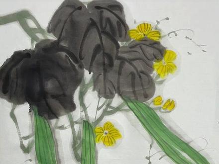 零基础学国画—-丝瓜画法#国画 #国画教程 #写意花鸟 #零基础学画画 #丝瓜