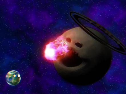 失去星环的土星觉醒了#星球动画#动画#宇宙#星球觉醒