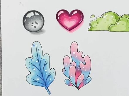 马克笔怎样画一个水晶球,零基础入门练习#一起学画画 #马克笔 #绘画教程