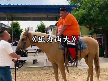 当你觉得压力大时,不妨来看看这匹马#还有这种骚操作 #搞笑
