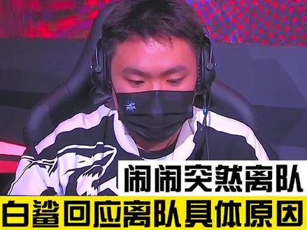 白鲨回应闹闹离队具体原因#游戏 #抖音游戏 #穿越火线