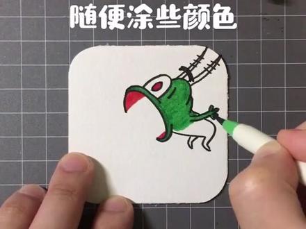 吐彩虹的痞老板了解一下~#画画 #简笔画