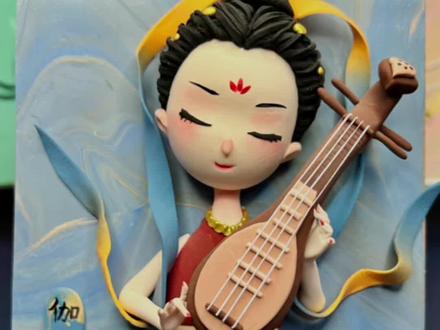 #创作灵感 敦煌飞天小仙女儿教程来啦#手工 #粘土 #粘土教程 #粘土相框