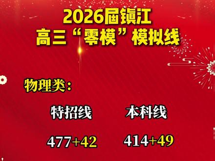 26届镇江高三“零模”划线已出,大家可以参考一下 #镇江 #零模 #江苏高考 #分数线 #高三