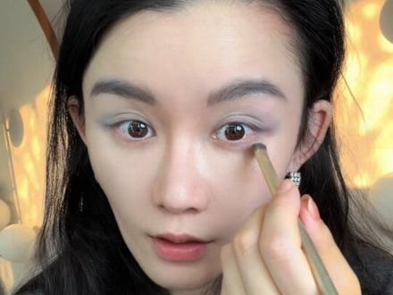 清冷柔蓝薄荷妆容,好适合初春季节#一起出门colorlook #每日妆容 #妆教