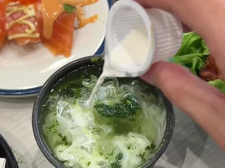 我来滨寿司只办这一件事!!0r冰抹茶牛奶!! #滨寿司 #美食推荐