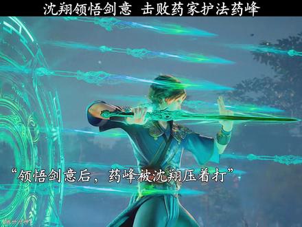 沈翔领悟剑意 击败药家护法药峰#傲世丹神