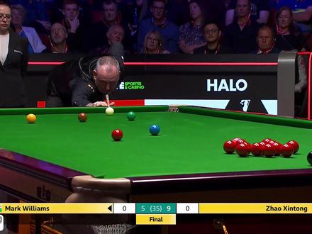 一锤定音!赵心童超细腻围球,单杆96分浇灭老马反杀气焰,刺激 #斯诺克 #台球 #赵心童 #马克威廉姆斯 #精彩片段