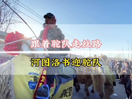 我们也许是第一批迎接东天山骆驼队的洛阳人啦!45秒视频带你沉浸式体验洛阳河图洛书剧场盛迎东天山骆驼队的名场面!#洛阳 #河图洛书 #东天山来的骆驼队 #跟着驼队走丝路 #河图洛书遇上东天山骆驼队