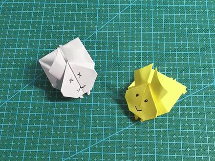 #手工 #折纸 弹跳兔,蹦蹦跳跳真可爱#折纸教程 #亲子手工