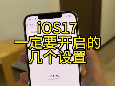 更新iOS17后一定要打开的设置,要不然就白更新了#iphone使用技巧 #玩机技巧 #iphone