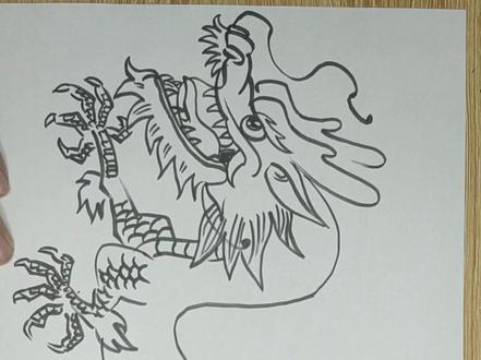 【简笔画龙】教你画一只中国龙#中国龙 #简笔画 #龙 #美术 #儿童美术