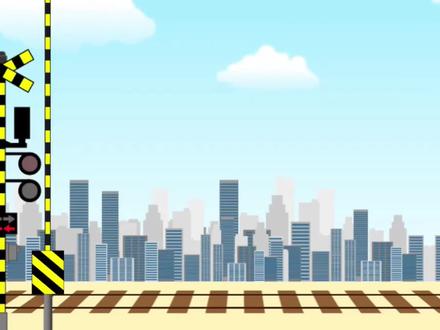 火车进入隧道到达另一座城市 #安全知识 #原创动画 #火车动画 #红灯机器人