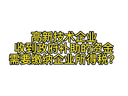 高新技术企业
收到政府补助的资金
需要缴纳企业所得税?#会计 #会计实操 #会计干货