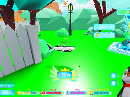 Roblox鲨鱼进化模拟器!神奇宝贝进化深海狂鲨!面面解说