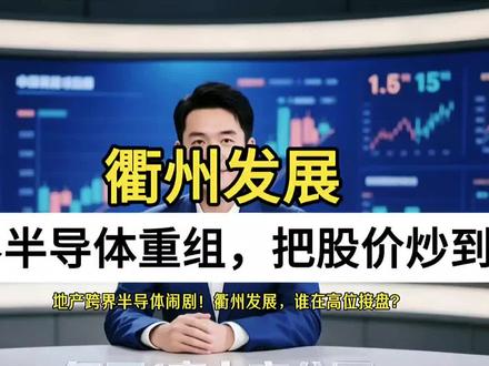 衢州发展|120亿半导体重组黄了!散户被疯狂收割? #衢州发展 #上市公司#财经#财经金融#半导体产业布局