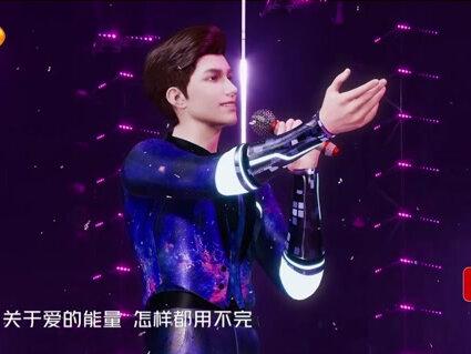 范世錡湖南卫视2023跨年晚会在表演一种很新的唱歌模式,一起看范范制造浪漫~~