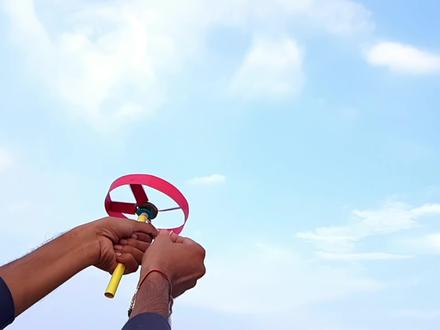 卡纸做的竹蜻蜓!#亲子手工 #幼儿园手工 #自制玩具 #益智玩具#手工