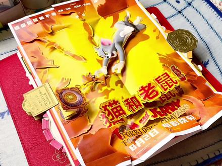 猫和老鼠手帐:大张素材也可以完整收纳 #手帐 #手工 #猫和老鼠