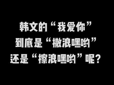 【韩语发音】原来韩文的“我爱你”不是“撒浪嘿哟”!
#韩语发音 #韩语教学 #韩语学习 #韩语入门
