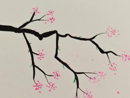 今日画作:我会画桃树#春天简笔画 #每日一画 #跟我一起学画画