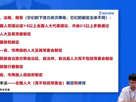 宪法、法律、法规、规章的区别